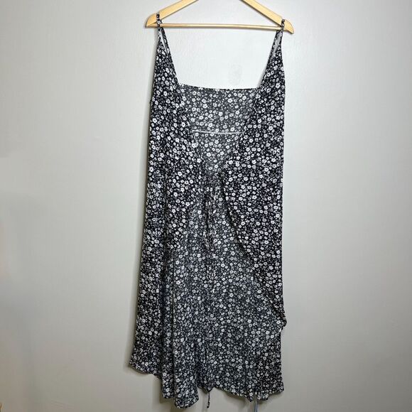 Cupshe Black and White Floral Tie Cover Up Dress - Picture 2 of 4